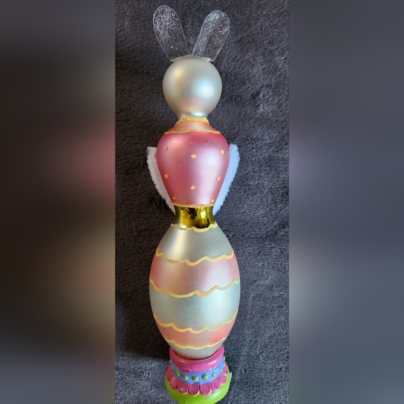 Cranbury Crafts Glass Easter Bunny Ribbit Figure Ornament Figure - Picture 4 of 4